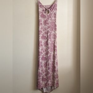 Chaser Floral Heirloom Pink Maxi Dress Small